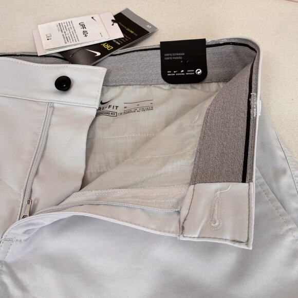 Nike Standard Fit Shorts NEW Mens 34 Gray Flex Waist Zip Close Pockets Golf - Picture 6 of 10